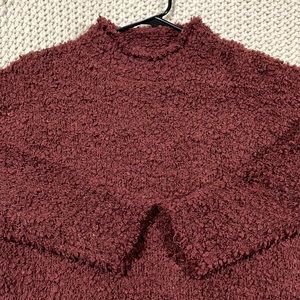 Pink rose walnut colored turtleneck sweater